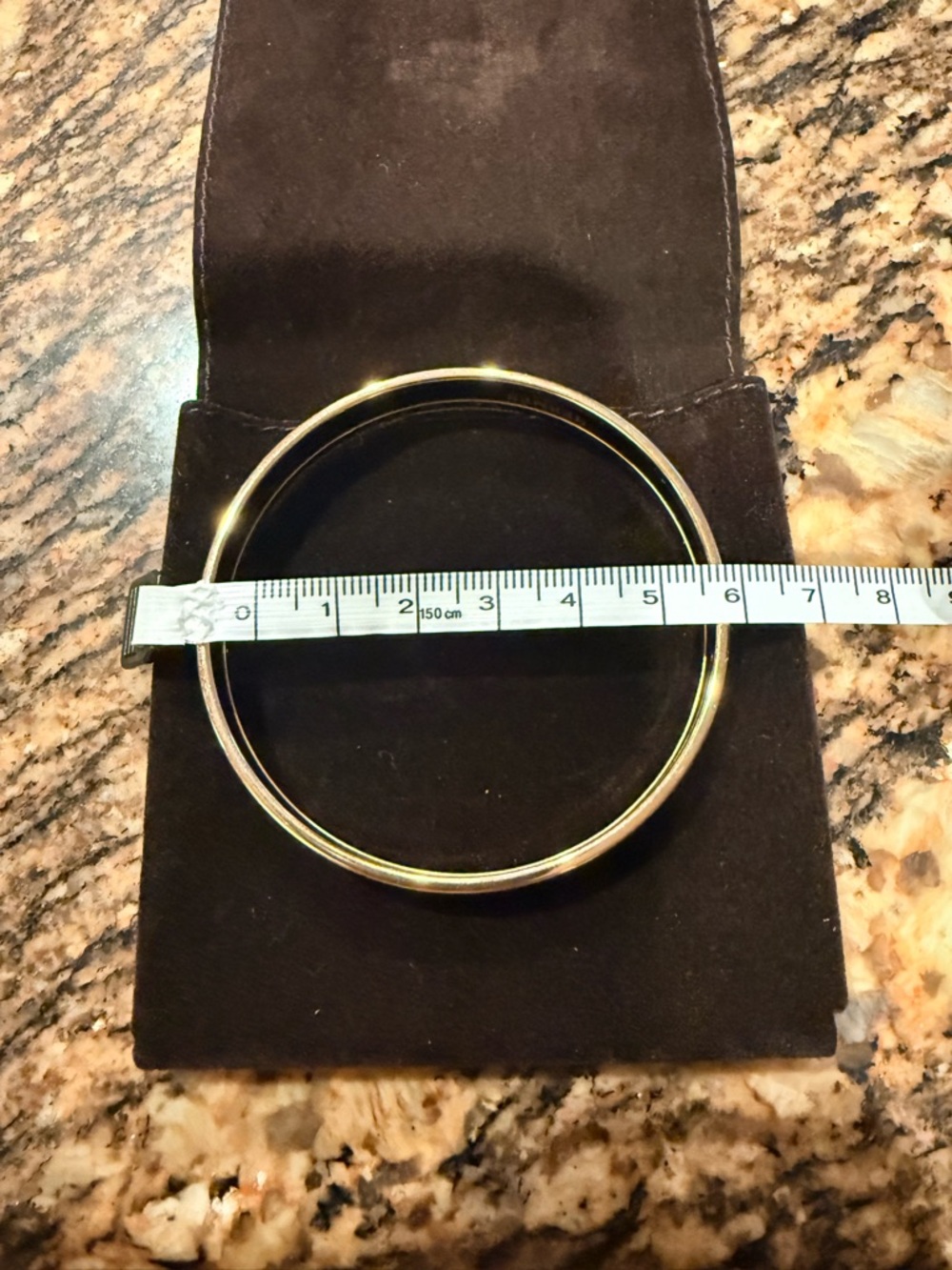 Hermes Orange and Multicolor Enamel Bangle with Gold Edges - Picture 5 of 5